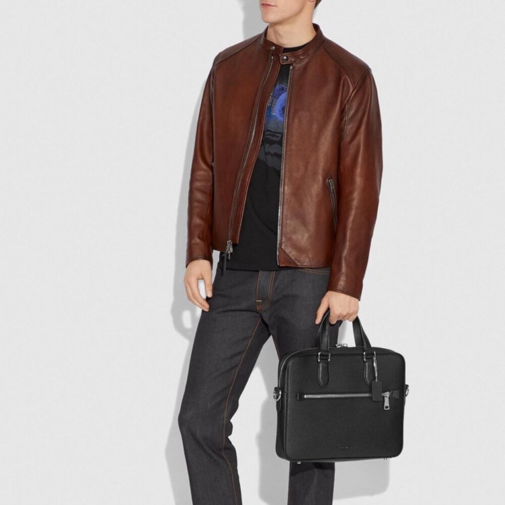 Coach Kennedy Leather Briefcase